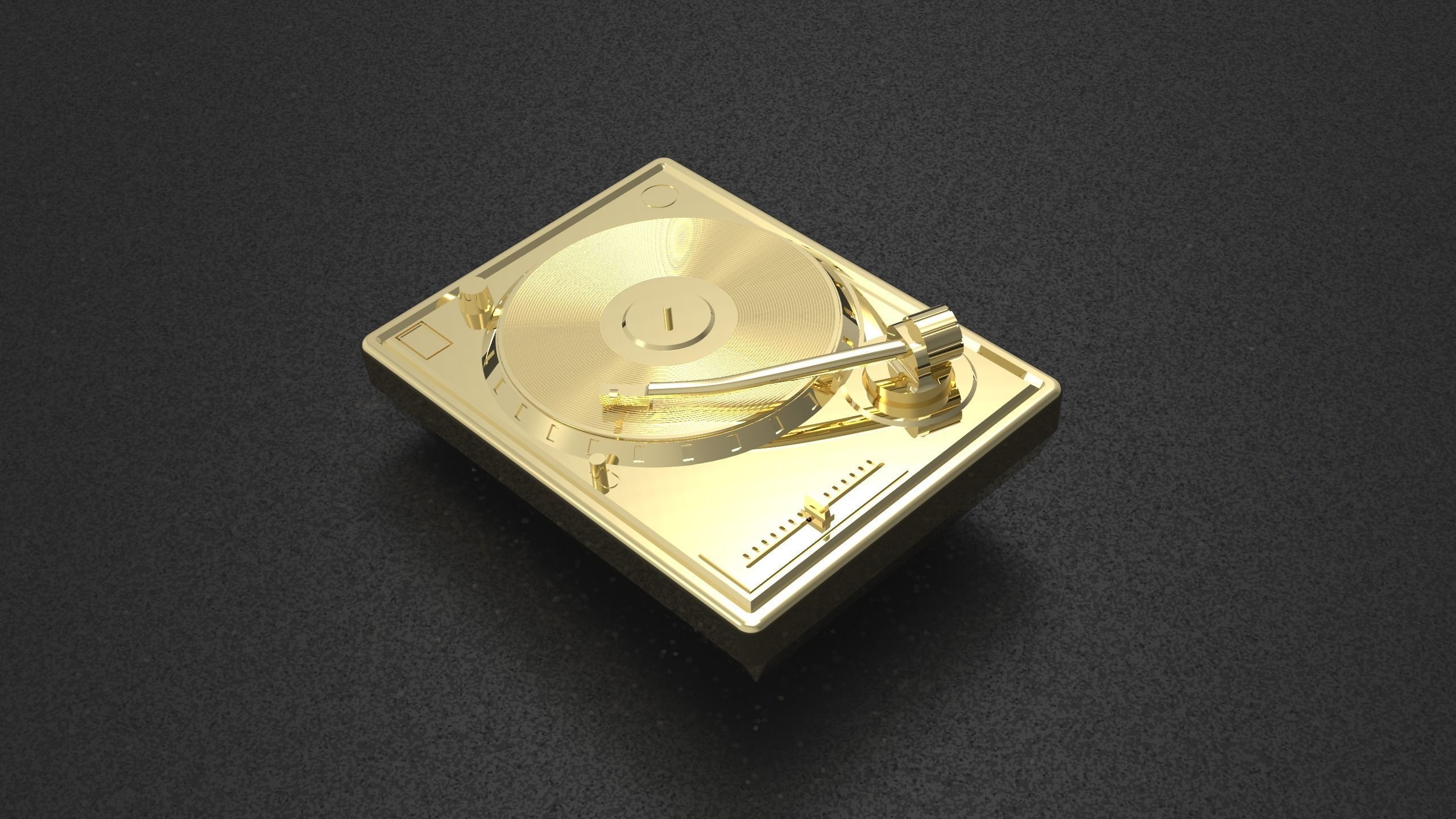 Audio Technica Turntable Vinyl Record Player 3D print model_2