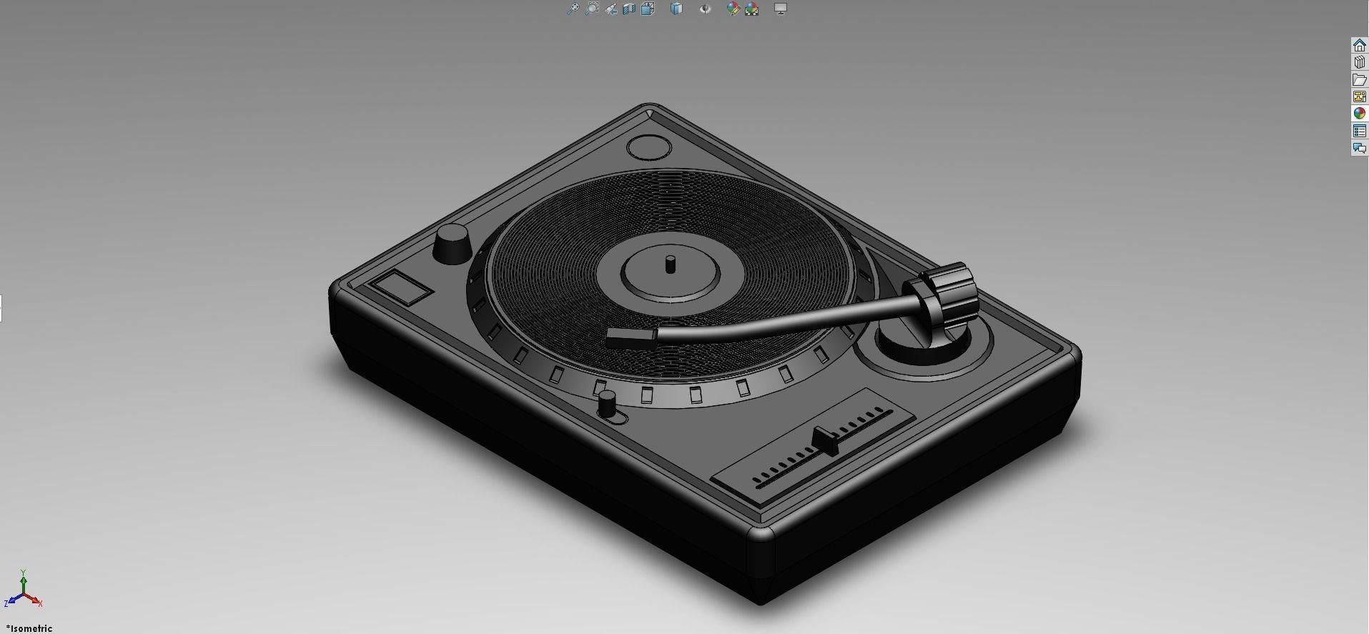 Audio Technica Turntable Vinyl Record Player 3D print model_1