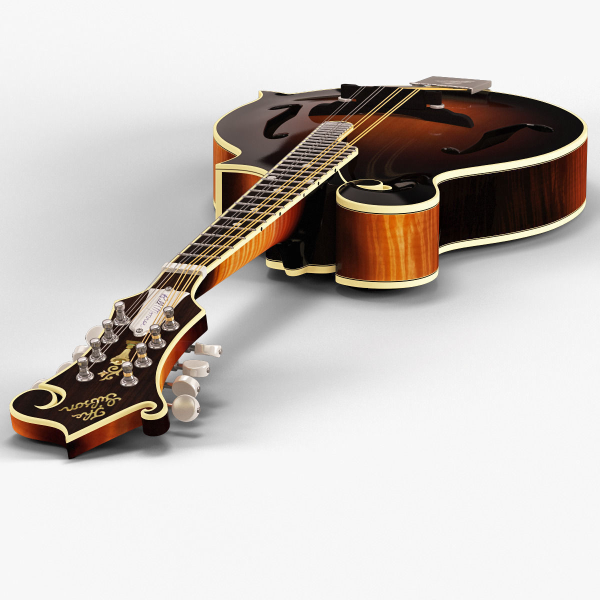 Gibson F5G Mandolin 3D Model .max .obj .fbx .ma .mb