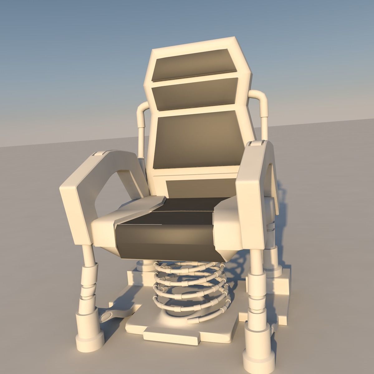 Sci Fi Chair 3D model_1