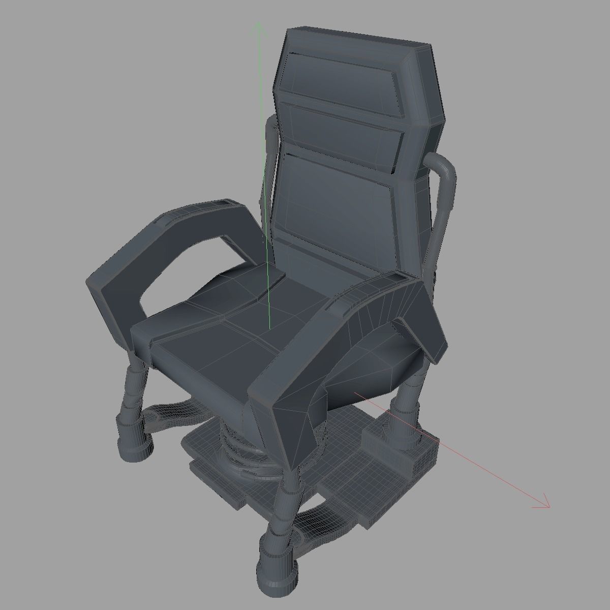 Sci Fi Chair 3D model_9