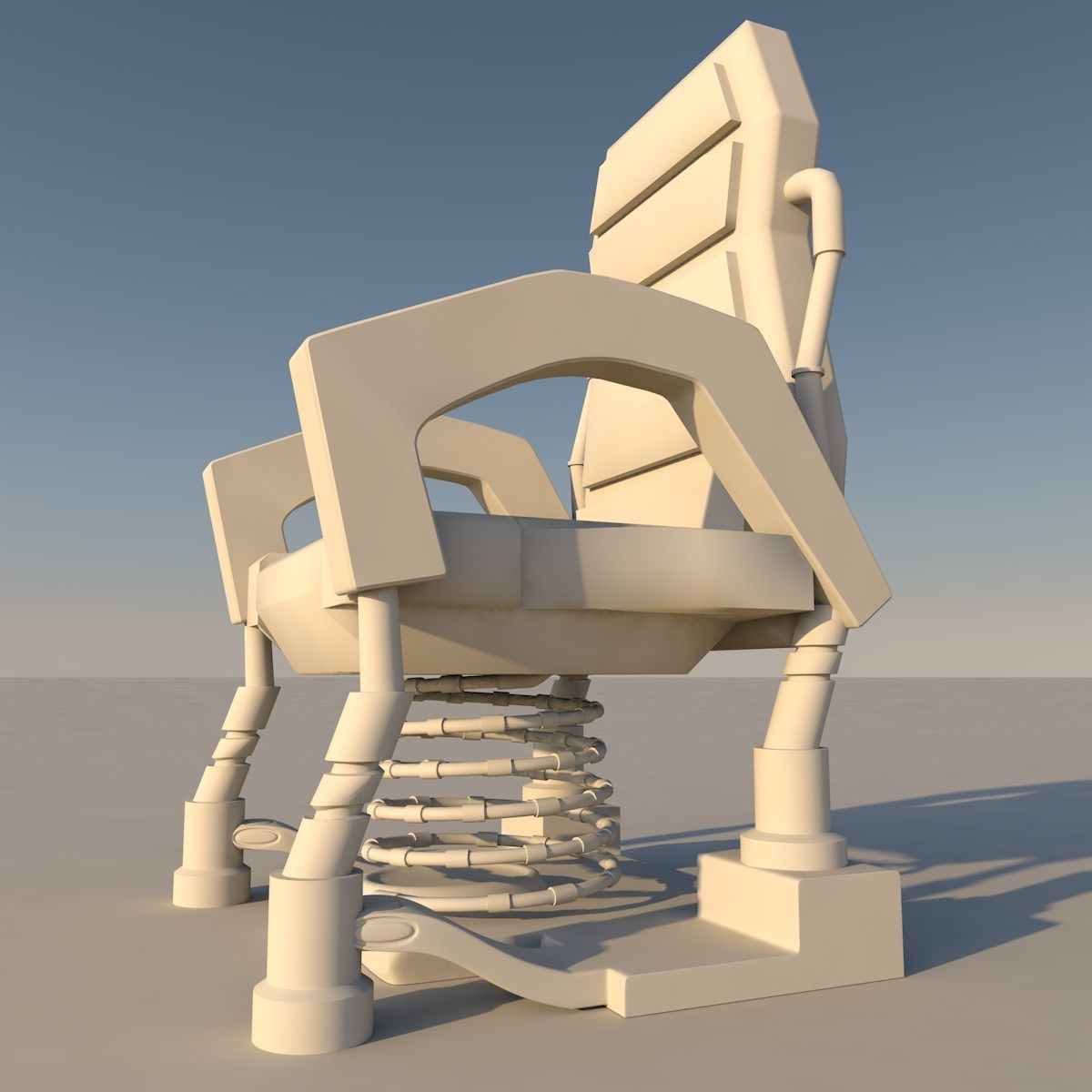 Sci Fi Chair 3D model_4