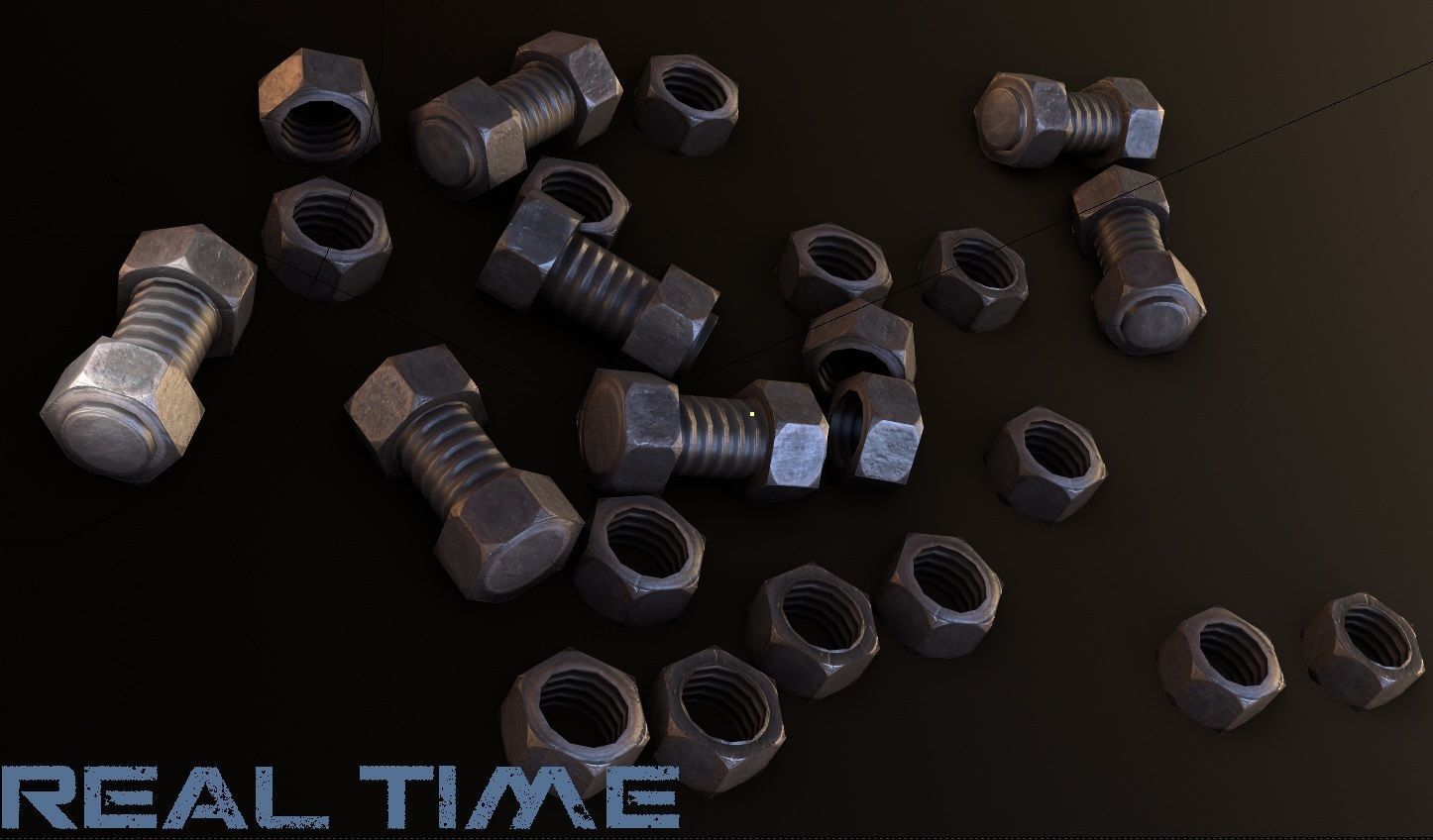 Nut and bolt - Game-Ready VR Low-poly 3D model_4