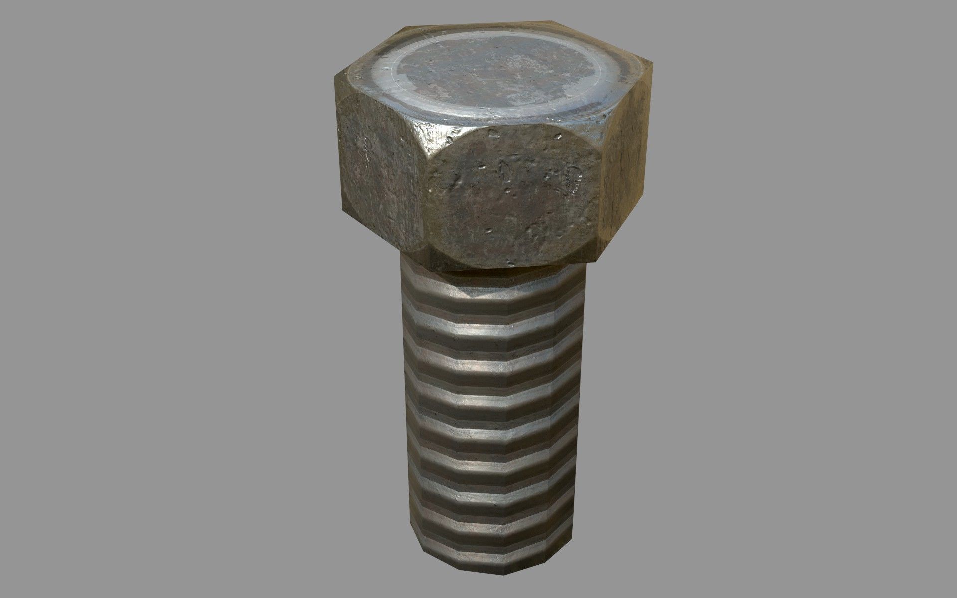 Nut and bolt - Game-Ready VR Low-poly 3D model_8