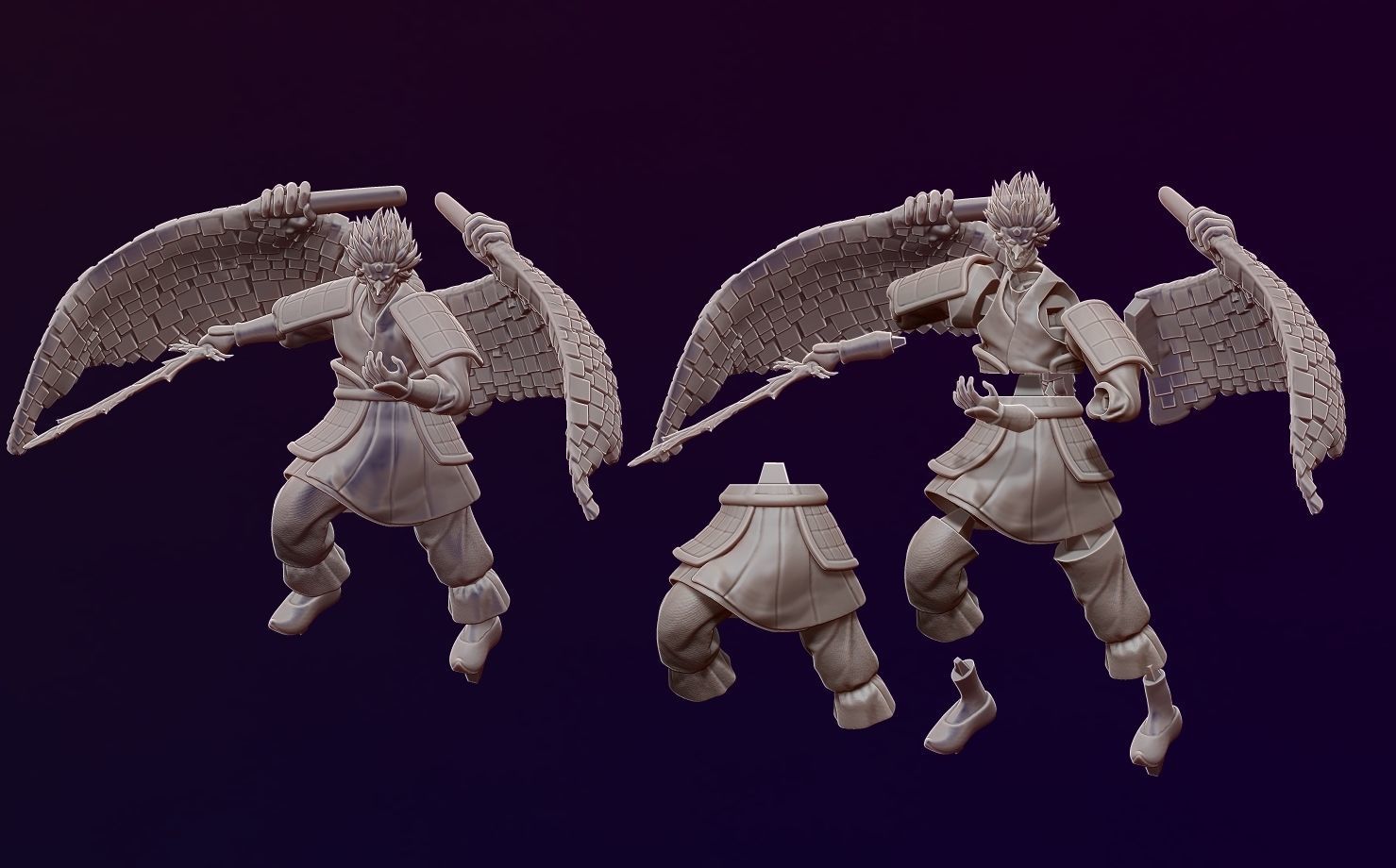 naruto and sasuke with kurama and perfect susanoo 3d print 3D Model Collection_6