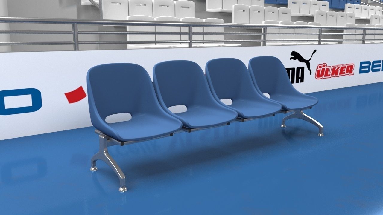 School Gym  Volleyball Court 3D model_7
