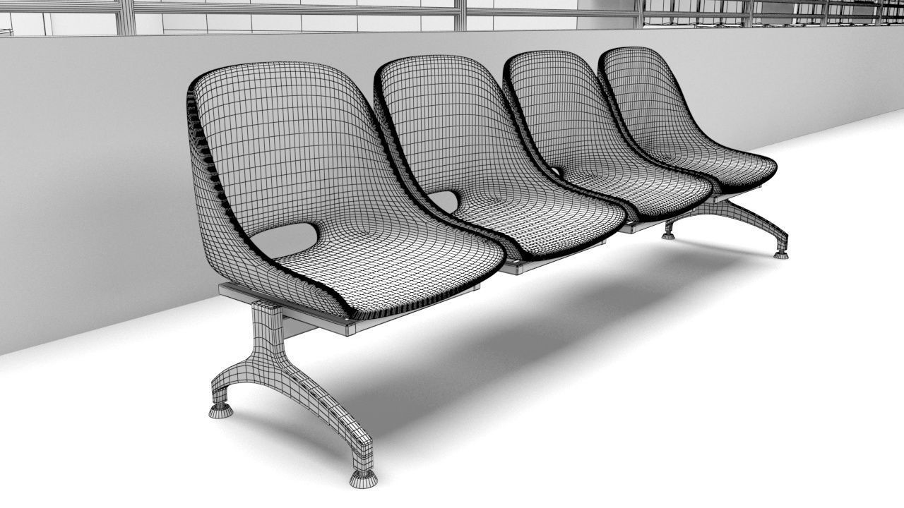 School Gym  Volleyball Court 3D model_16