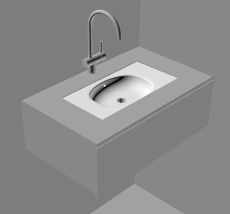 FIXTURE4 bathroom sink with faucet Free 3D model