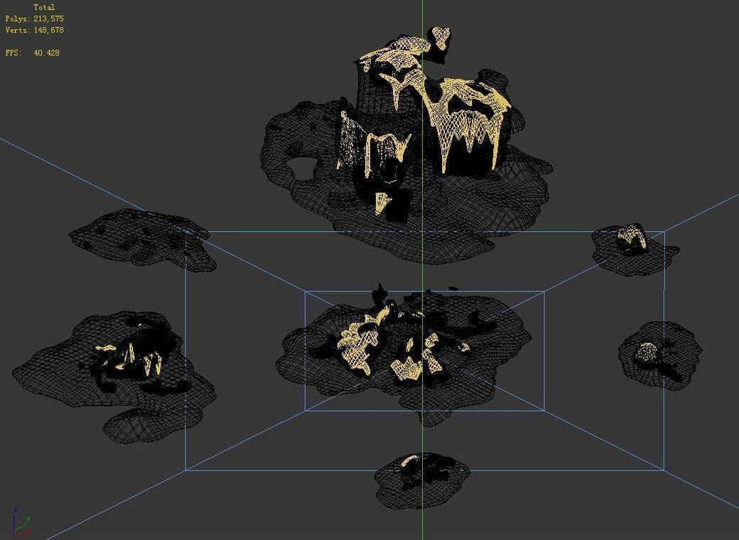 Dynasty Kunlun Snow Mountain - Broken Incense Burner 03 3D model_4