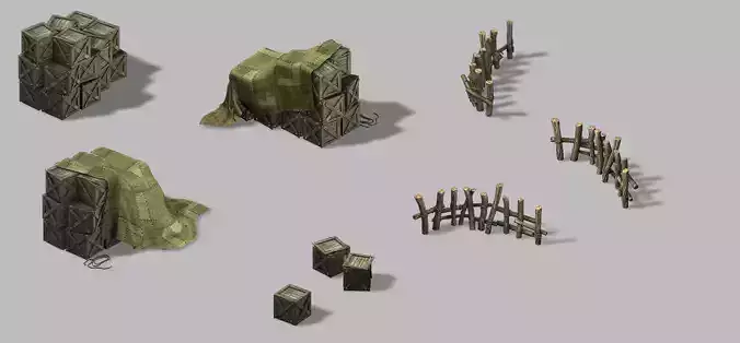 Dynasty Wooden box - wooden fence 2701