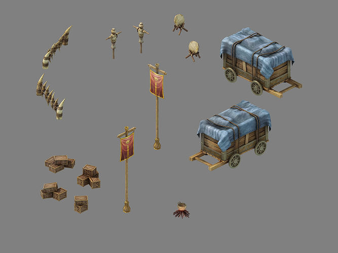 Dynasty Nagisen Grassland - Barracks Object 02 3D model