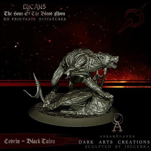 Werewolf - Lycan 1 - Sons of the Blood Moon - 3D Printable 3D print model