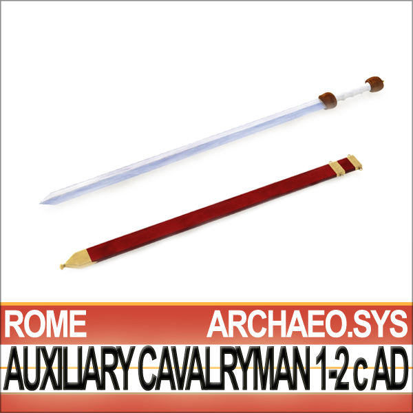 Ancient Rome Auxiliary Cavalryman Props Set 3D model_15