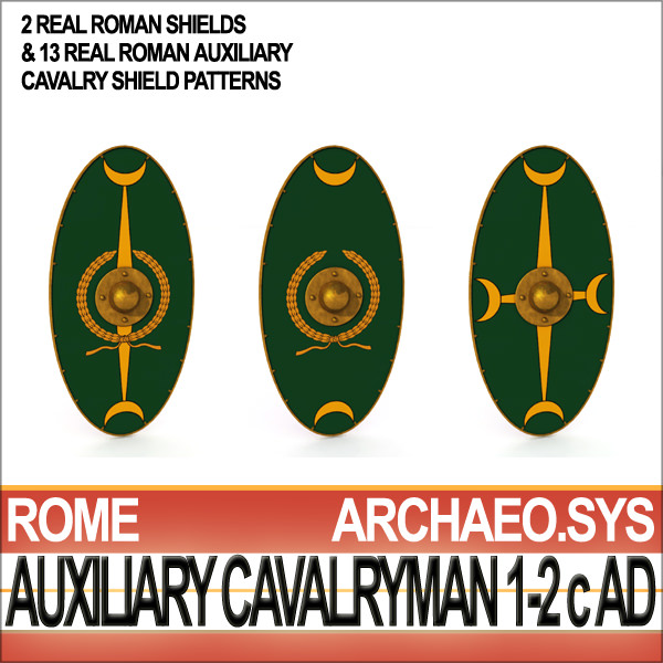 Ancient Rome Auxiliary Cavalryman Props Set 3D model_24