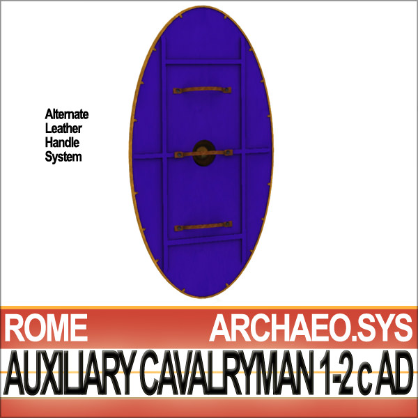 Ancient Rome Auxiliary Cavalryman Props Set 3D model_14