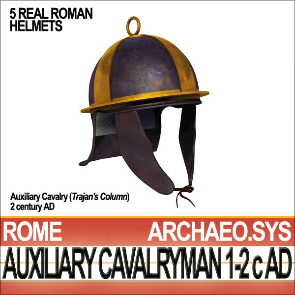 Ancient Rome Auxiliary Cavalryman Props Set 3D model_22