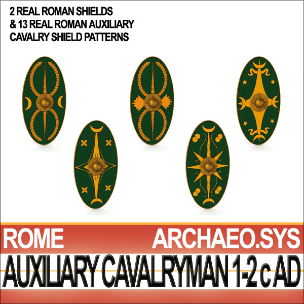Ancient Rome Auxiliary Cavalryman Props Set 3D model_25