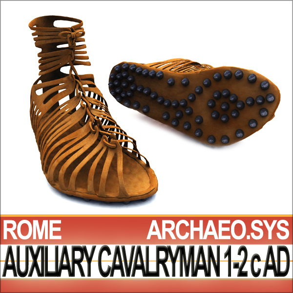 Ancient Rome Auxiliary Cavalryman Props Set 3D model_17