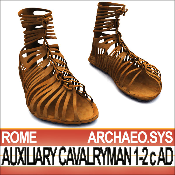 Ancient Rome Auxiliary Cavalryman Props Set 3D model_16