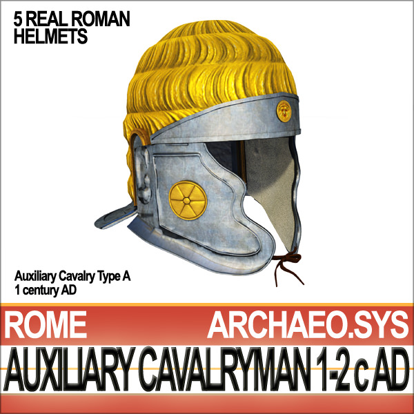 Ancient Rome Auxiliary Cavalryman Props Set 3D model_18