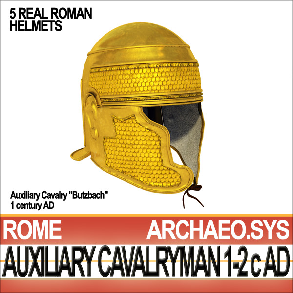 Ancient Rome Auxiliary Cavalryman Props Set 3D model_20