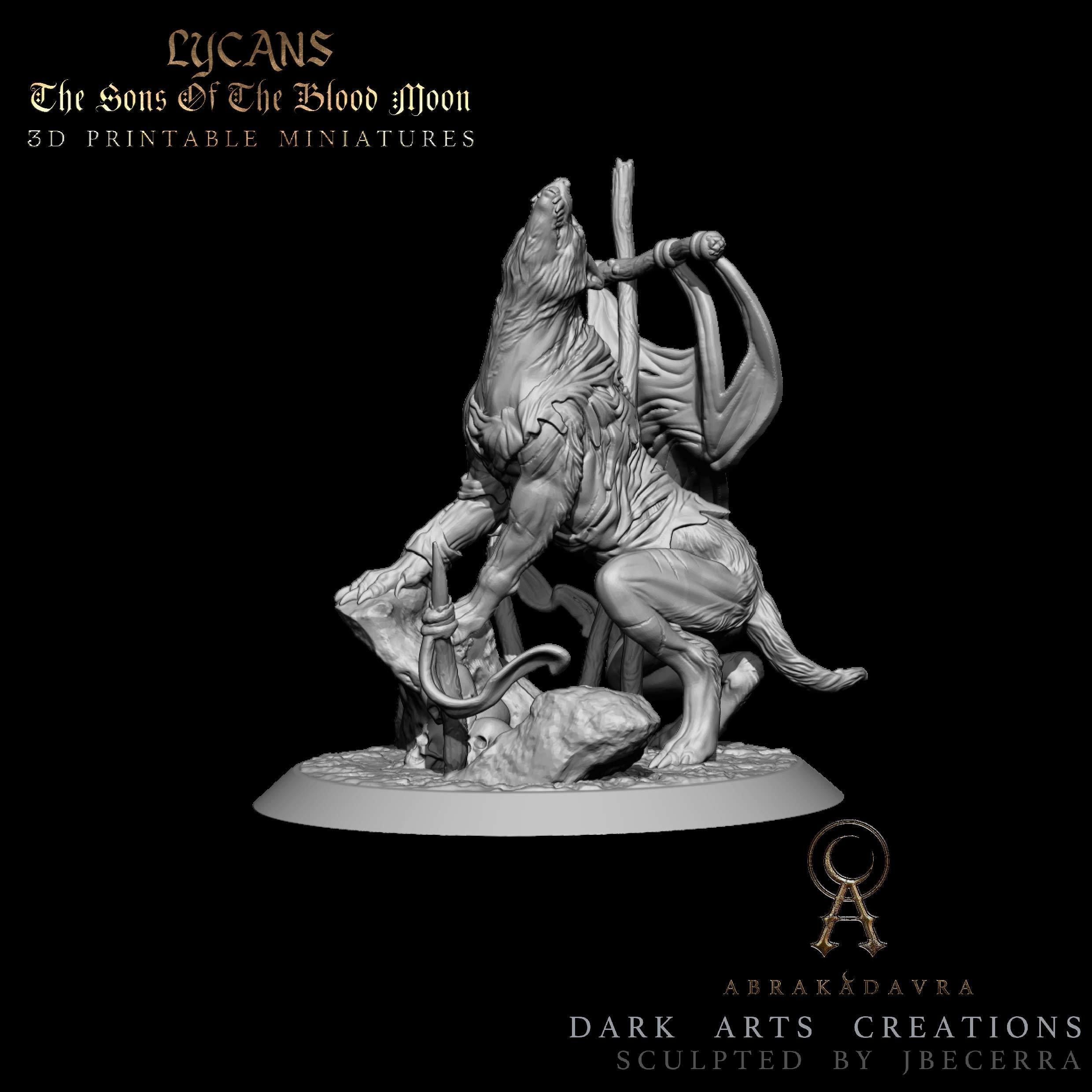 Werewolf - Lycan 3 - Sons of the Blood Moon - 3D Printable 3D print model_2