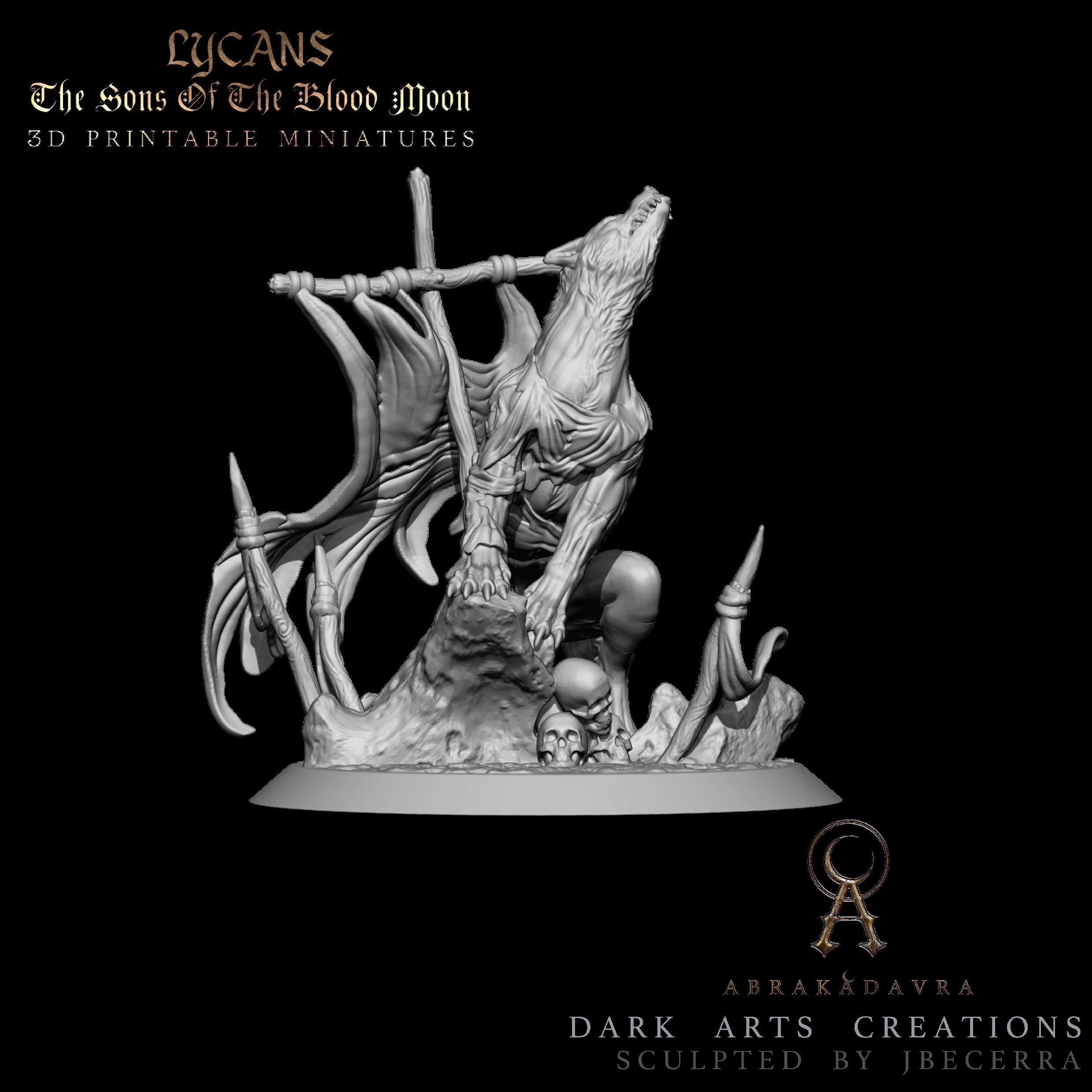 Werewolf - Lycan 3 - Sons of the Blood Moon - 3D Printable 3D print model_1