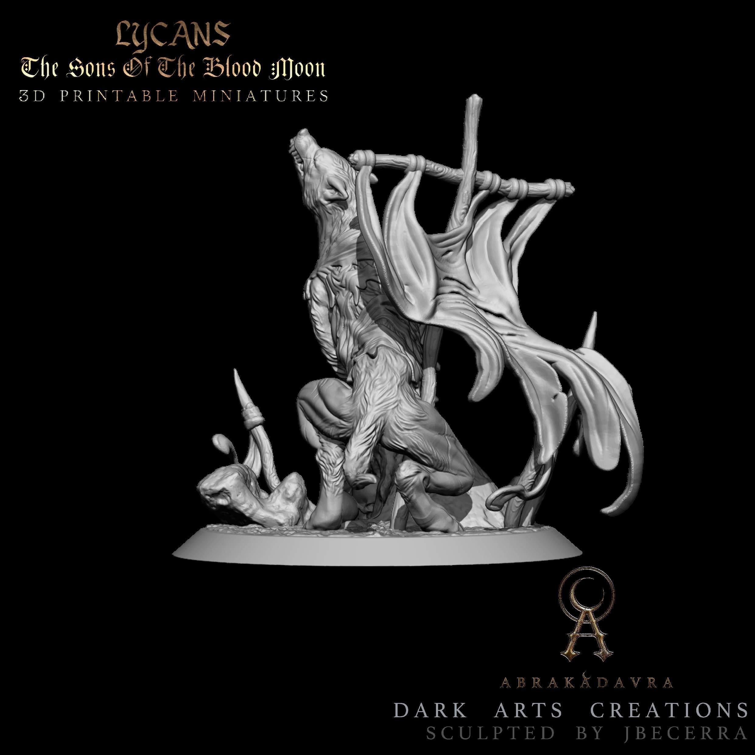 Werewolf - Lycan 3 - Sons of the Blood Moon - 3D Printable 3D print model_3