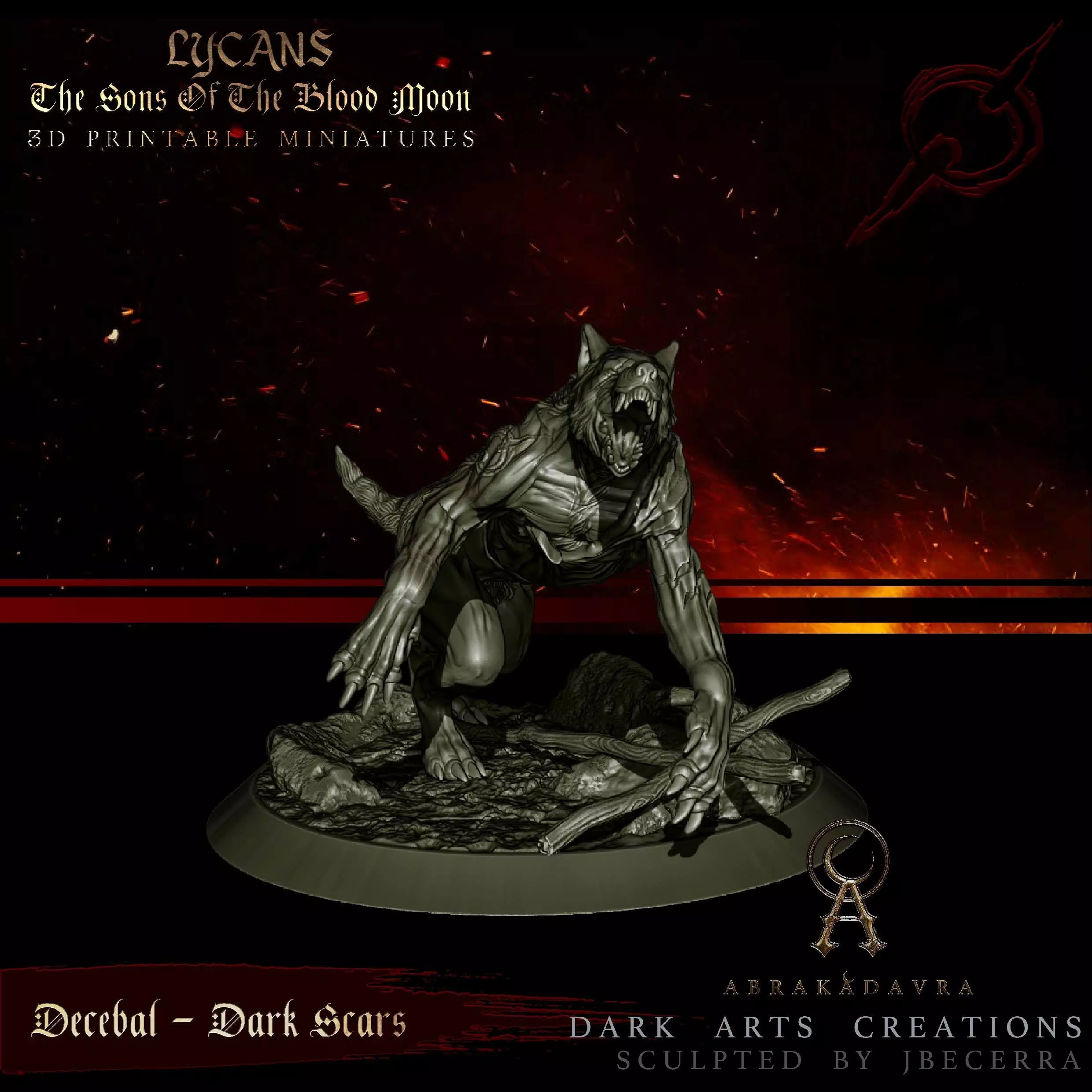 Werewolf - Lycan 4 - Sons of the Blood Moon - 3D Printable 3D print model