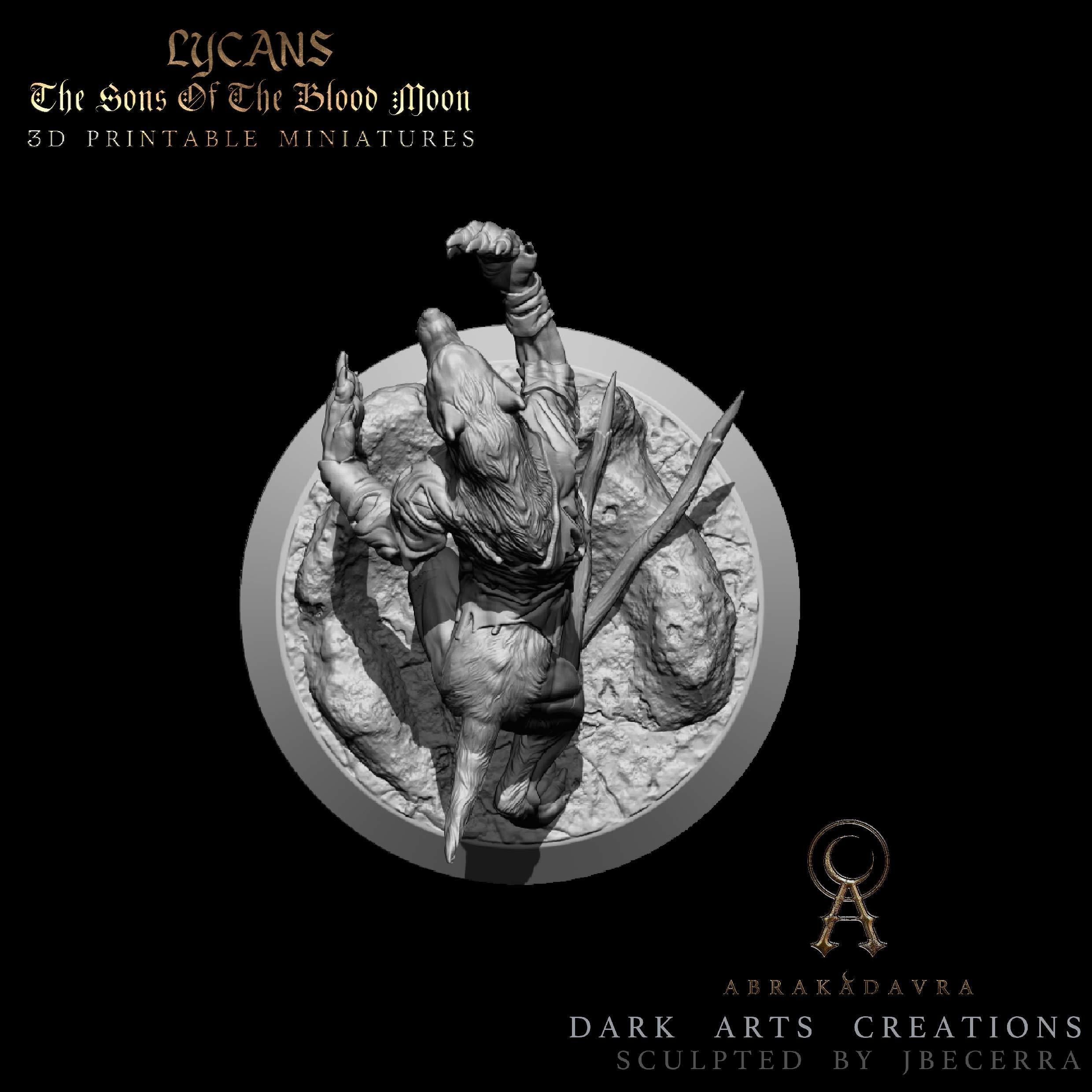 Werewolf - Lycan 4 - Sons of the Blood Moon - 3D Printable 3D print model_6