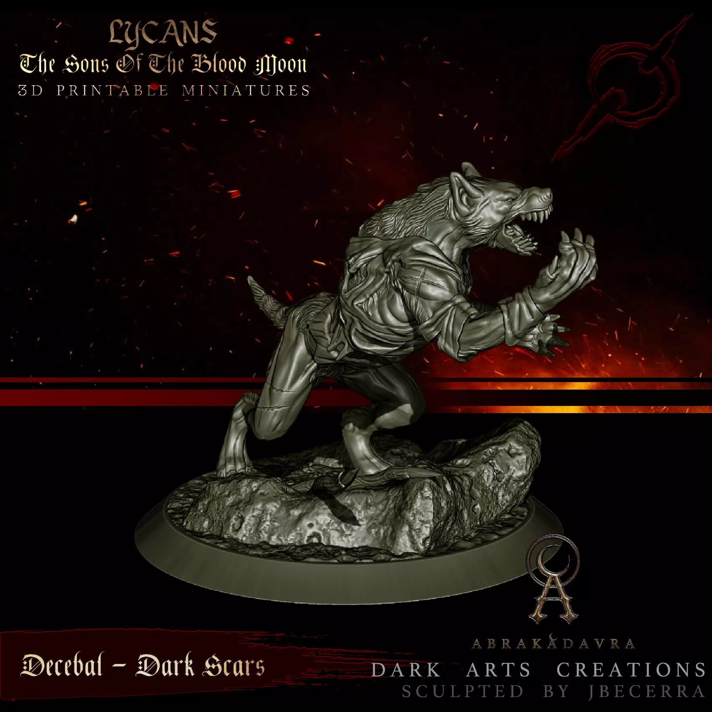 Werewolf - Lycan 4 - Sons of the Blood Moon - 3D Printable 3D print model_0