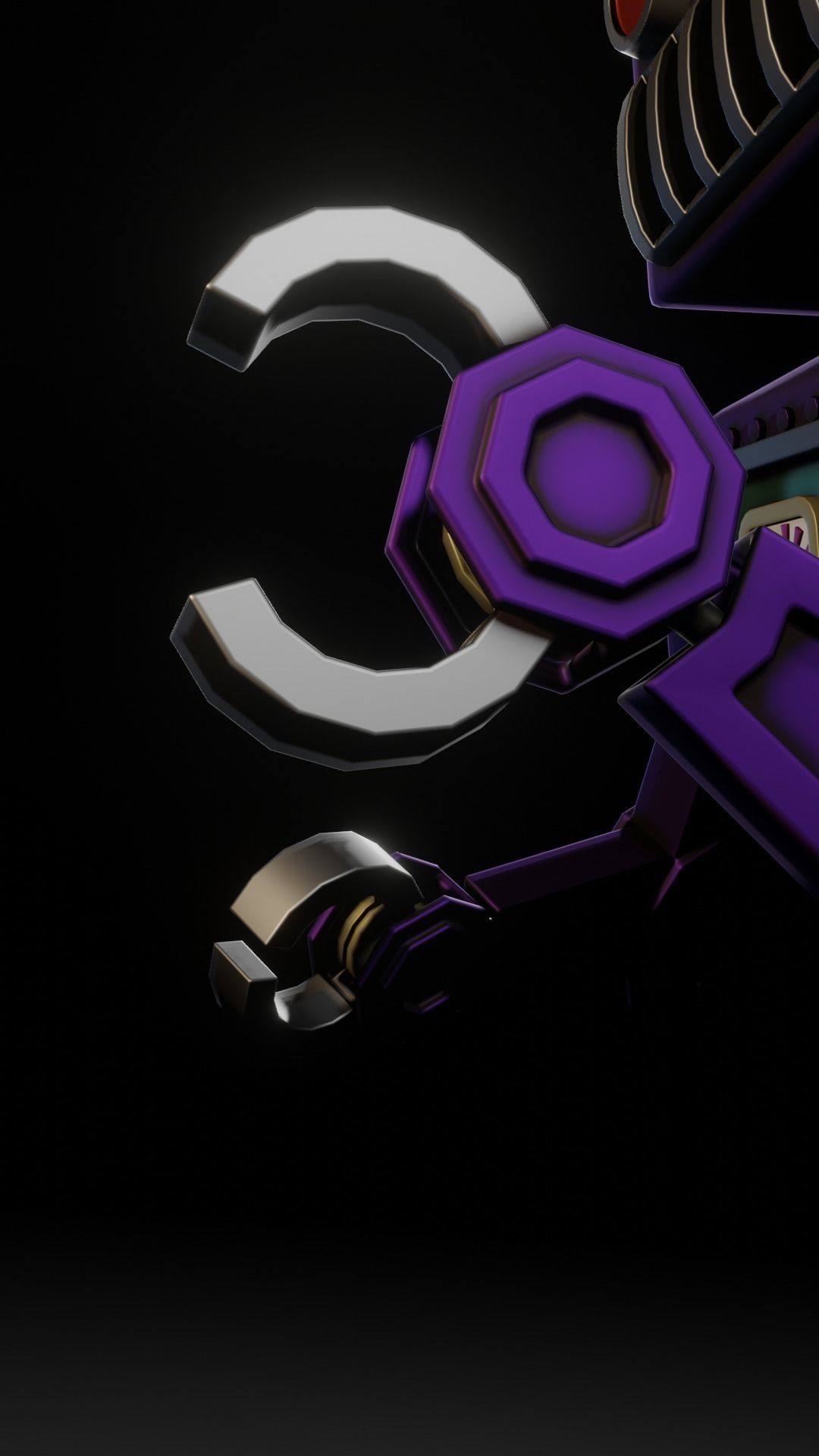 Retro Styled Robot Low-poly 3D model_4