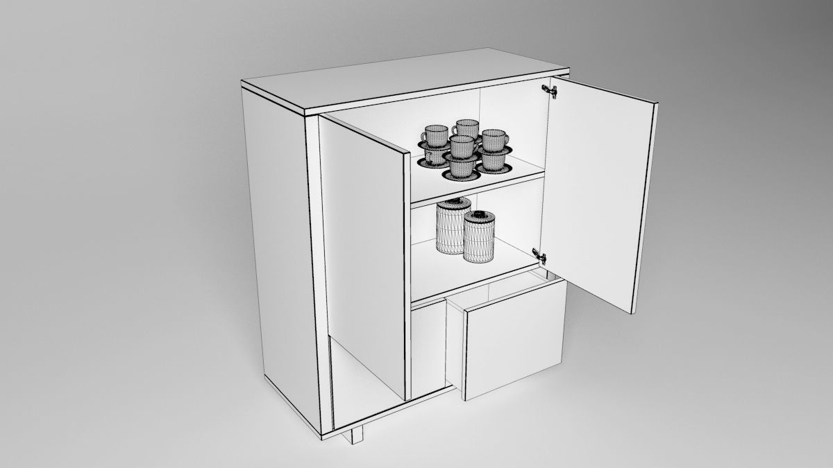 StockholmCabinet Storage Unit 3D model_2