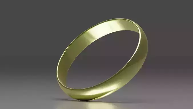 Classic Simple Gold Ring 3D Print Model Printable