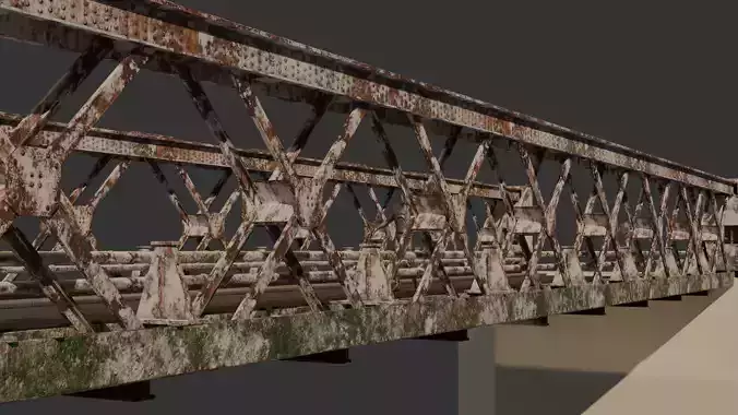Old Bridge-Modular Low-poly 3D model