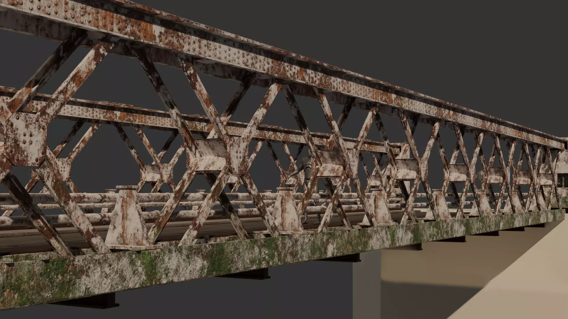 Old Bridge-Modular Low-poly 3D model_0