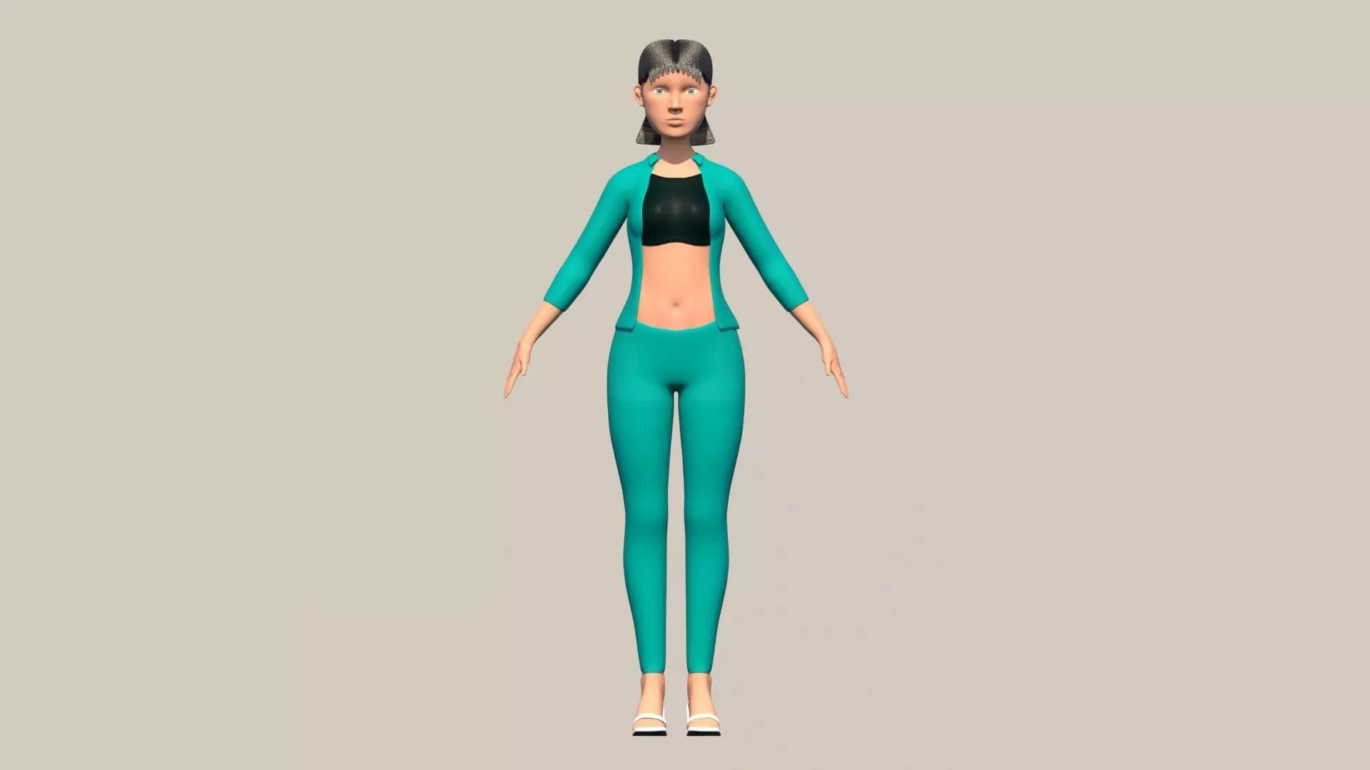 female charcter 3D model