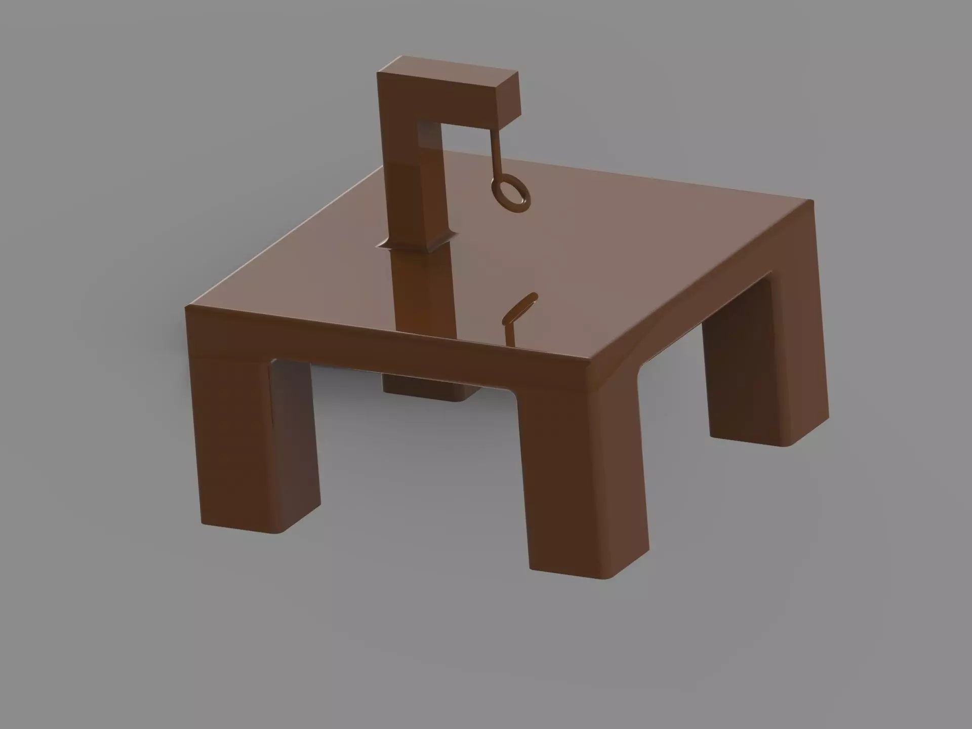 gallow table with hook 3D print model