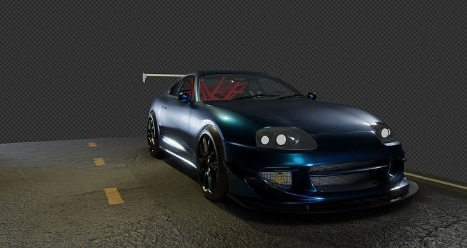 Game Ready Toyota Supra Low-poly 3D model
