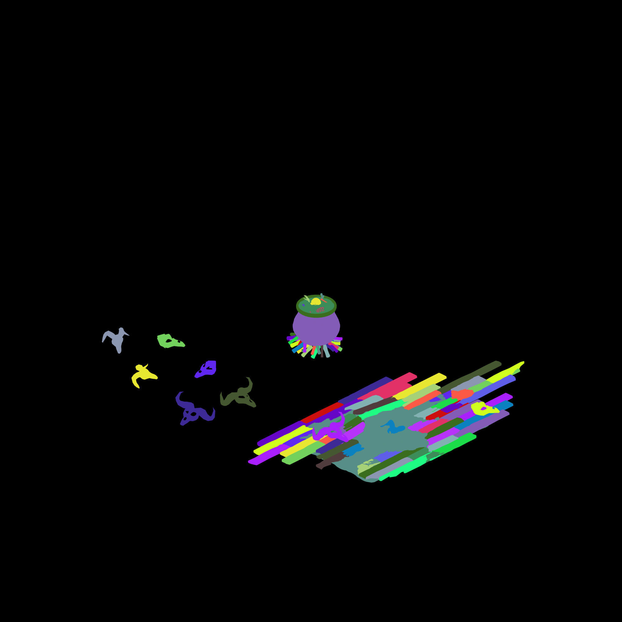 Dynasty Witch Chalet - Pan Damaged Ground 02 3D model_2