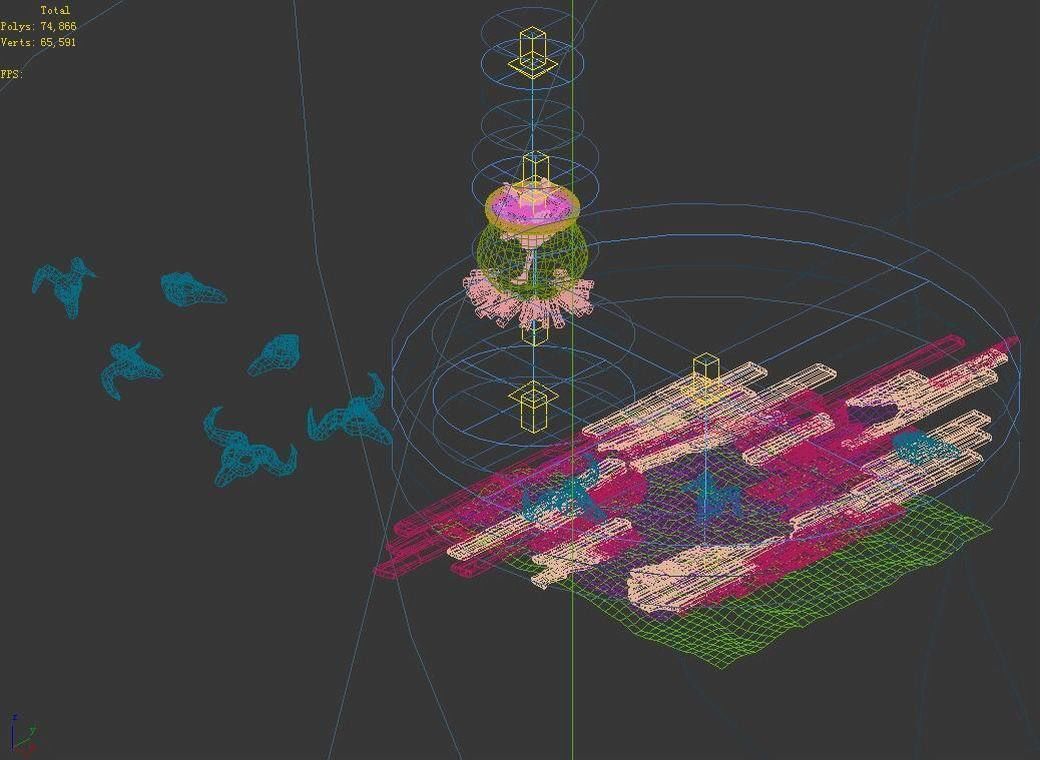 Dynasty Witch Chalet - Pan Damaged Ground 02 3D model_5