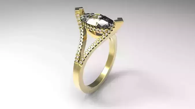 ring marquise split band
