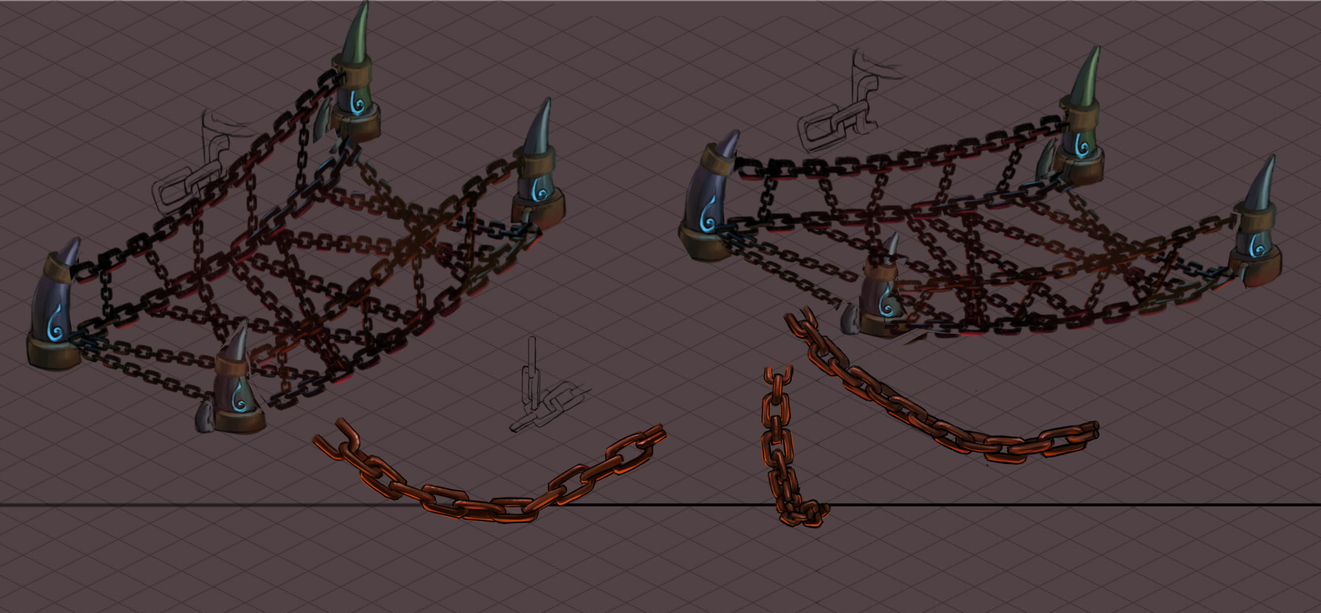 Dynasty Lava Hell - Chain Bridge 24 3D model_3