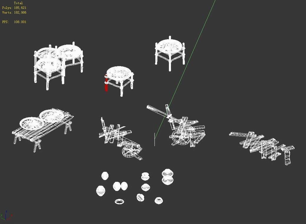 Dynasty Sun Medicine - Jars - Broken Car 01 3D model_3