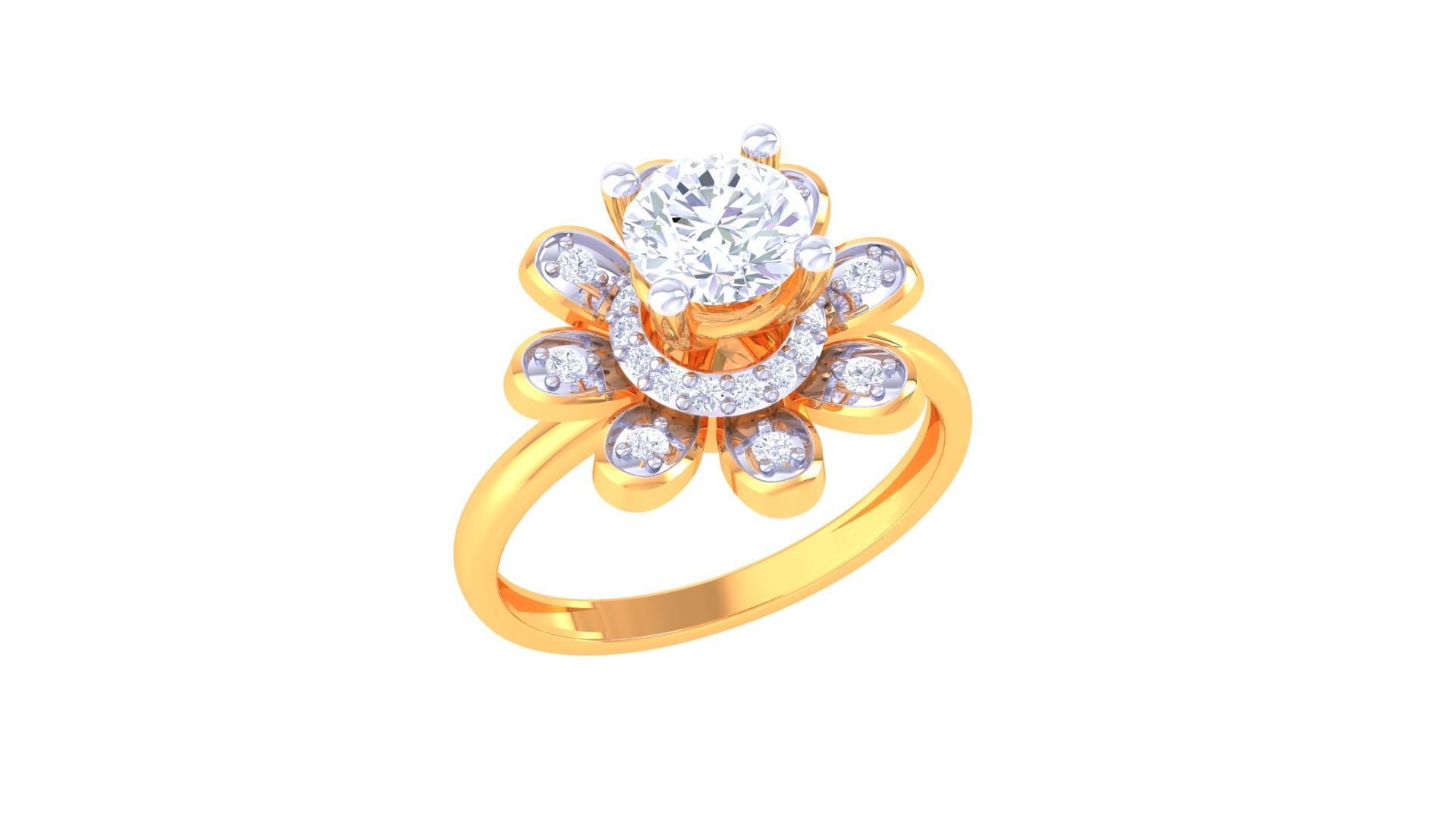 Solatire Rings 3D print model_2