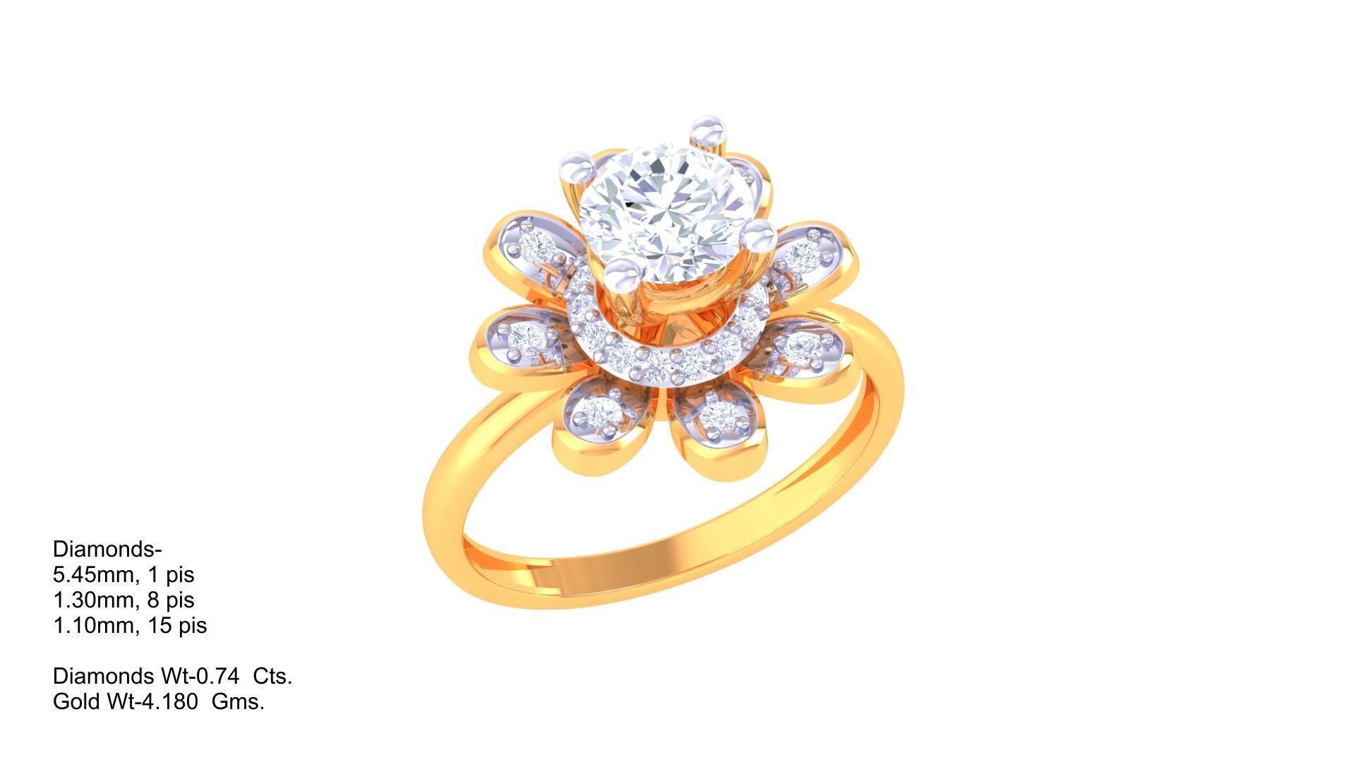 Solatire Rings 3D print model_1