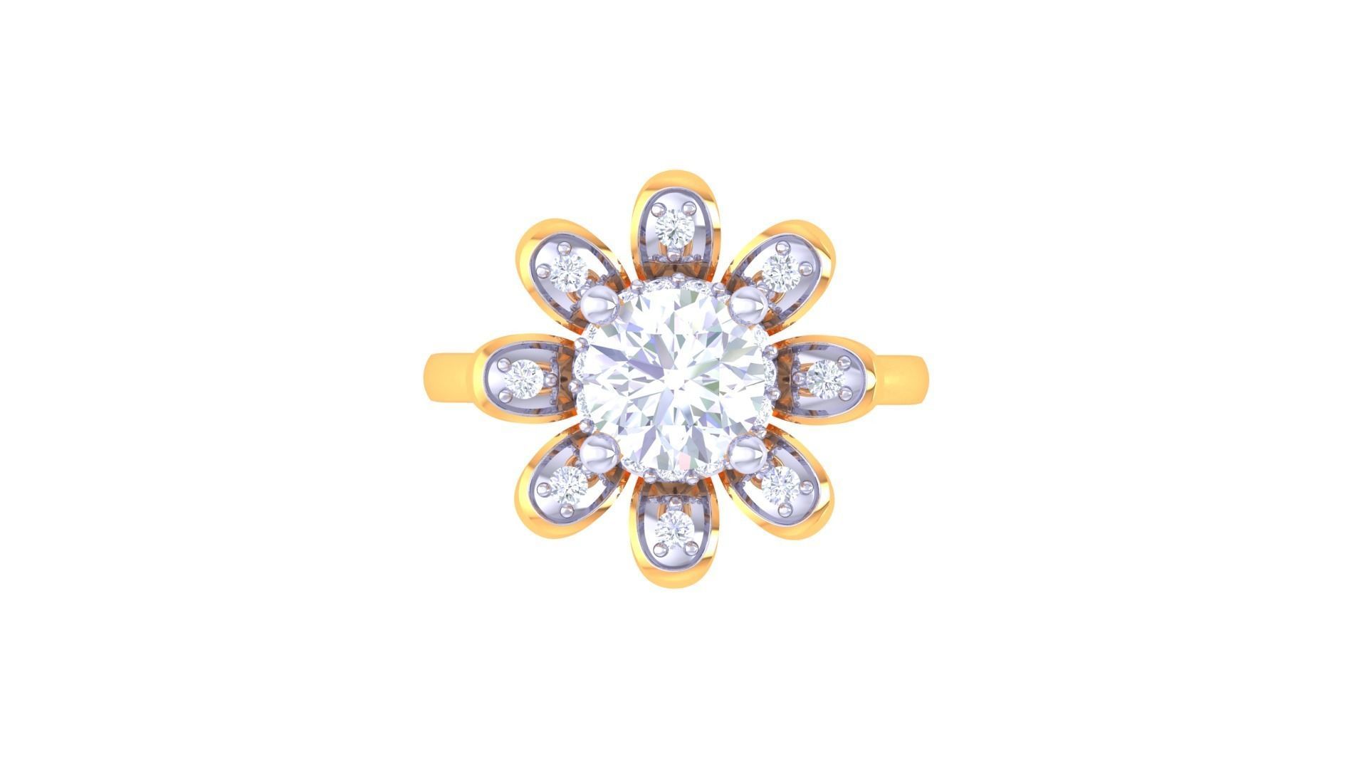 Solatire Rings 3D print model_3