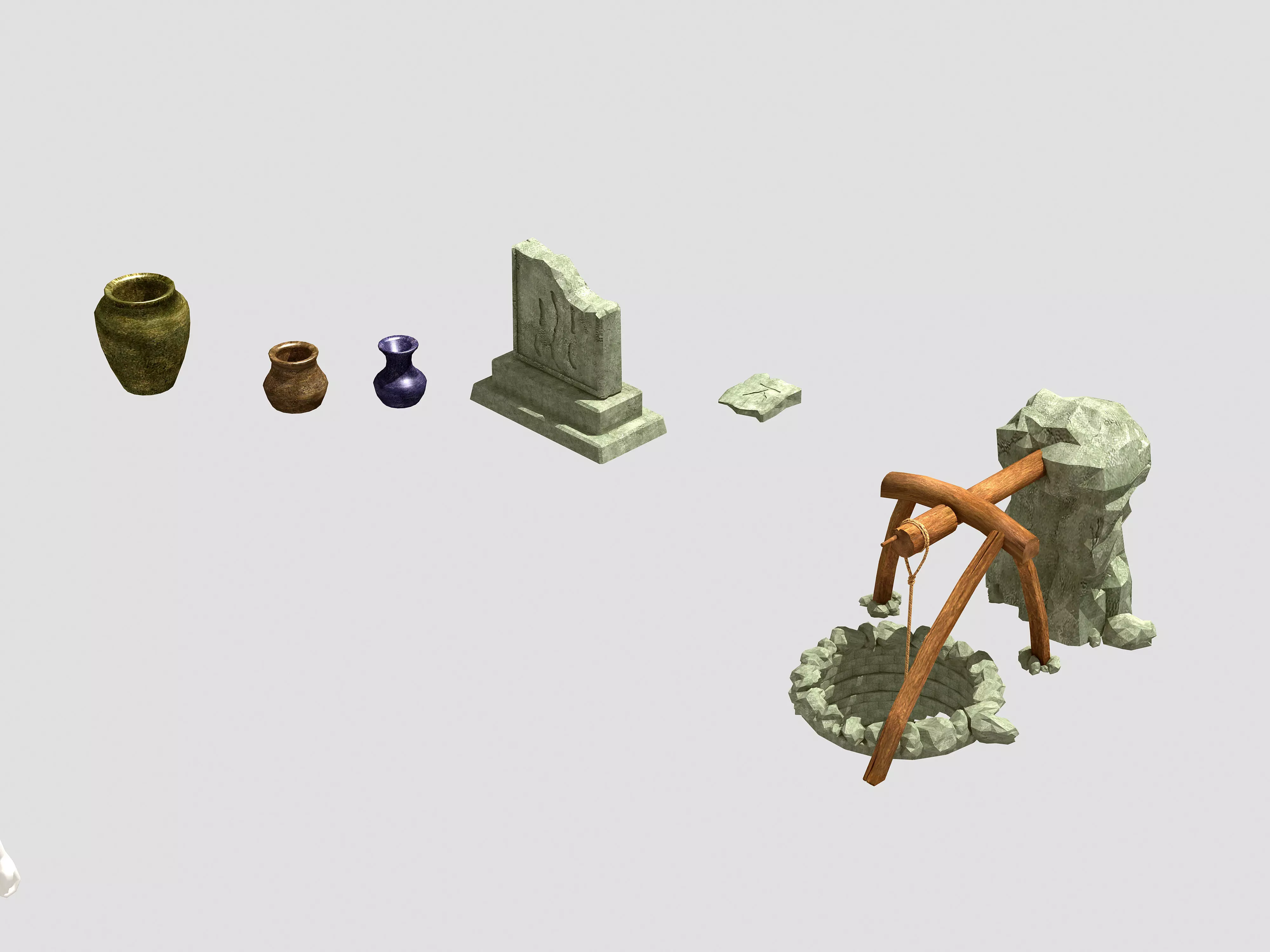 Dynasty Wells - Stele - Cans 3D model_0