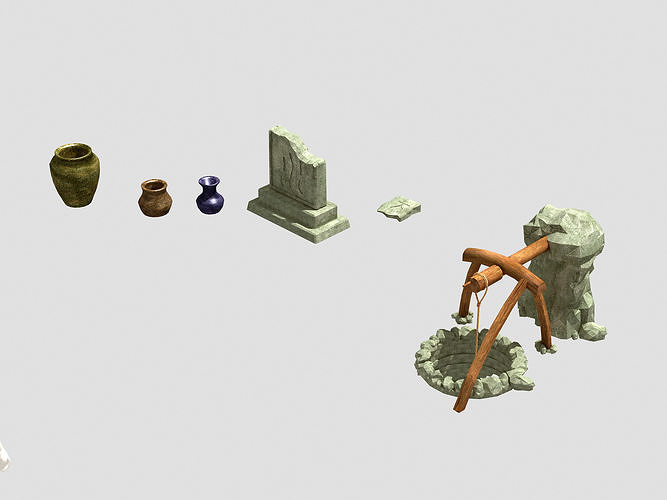 Dynasty Wells - Stele - Cans 3D model