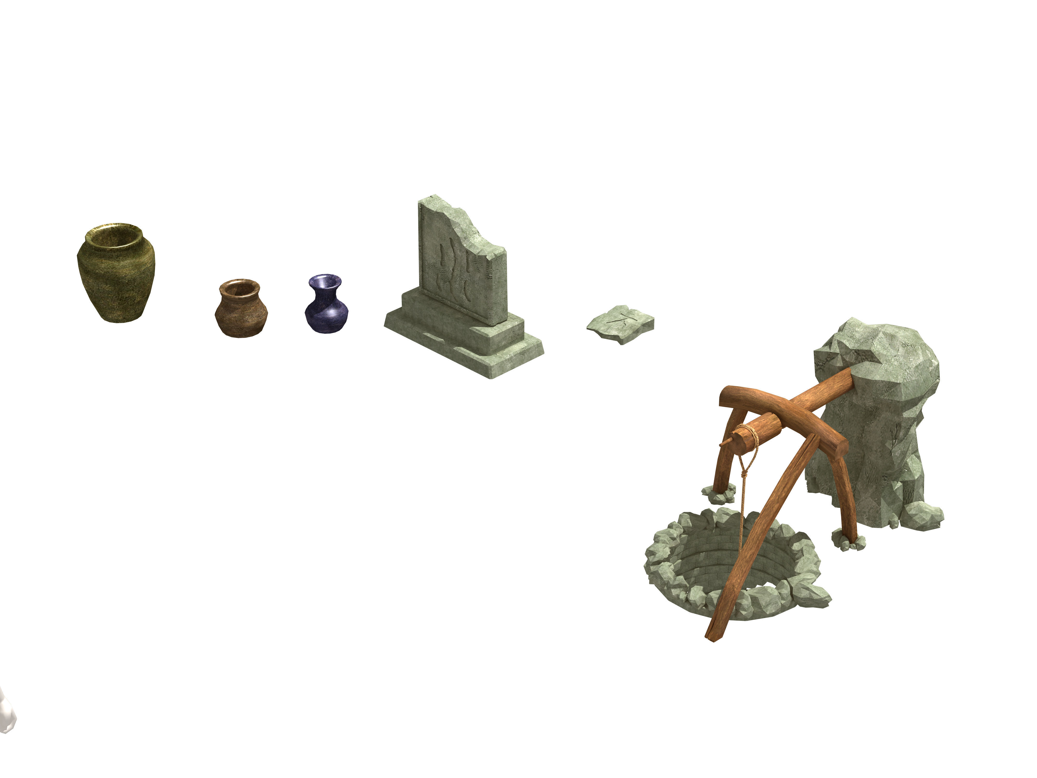 Dynasty Wells - Stele - Cans 3D model_1